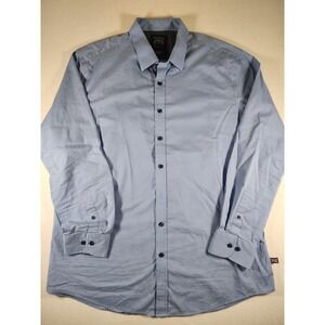 The Savile Row Company Collar Slim Fit Mens Shirt Size XXL Blue Dot Long Sleeve